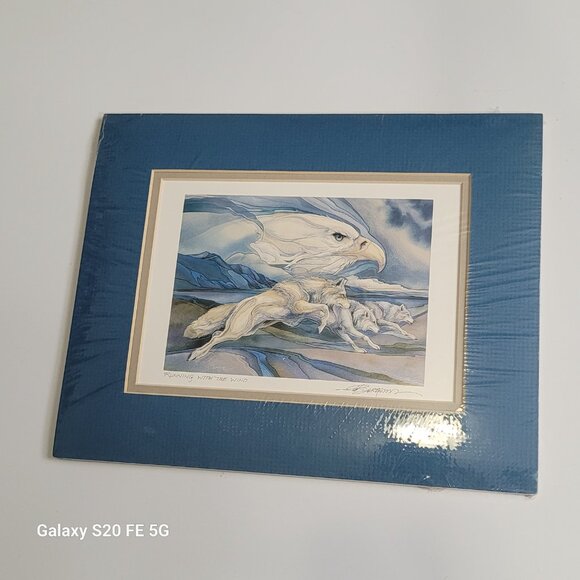 Dorothy Francis-YOUNG FISHERMAN Framed/Matted Arctic Inuit Art Print - Picture 8 of 10